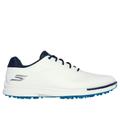 Skechers Men's GO GOLF Tempo GF Shoes | Size 10.5 | White/Navy | Synthetic/Textile