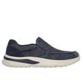 Skechers Men's Relaxed Fit: Solvano - Varone Slip-On Shoes | Size 10.5 | Navy | Textile/Leather | Machine Washable