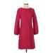 Sara Campbell Casual Dress - Popover: Burgundy Dresses - Women's Size Small