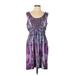 Apt. 9 Casual Dress Scoop Neck Sleeveless: Purple Dresses - Women's Size Large