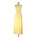 MM Couture by Miss Me Casual Dress - Maxi: Yellow Dresses - Women's Size Small