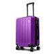 CUQOO 55x40x20cm Lightweight Hard Cabin Suitcase Approved by Over 100+ Airlines – Carry on Suitcase with 4 Wheels & Combi Lock | ABS Hard Case EasyJet, British Airways, RyanAir, Virgin (Purple)