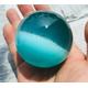 VEKETE 4-10cm Natural Red Cat Eye Crystal Ball Divination Energy Stone Ball Photography Decorative Ball Jewelry Collector,8cm
