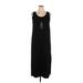 Casual Dress - Midi: Black Dresses - Women's Size X-Large