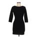 Forever 21 Casual Dress - Sweater Dress: Black Solid Dresses - Women's Size Medium