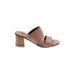 Coclico Sandals: Slip-on Chunky Heel Bohemian Tan Print Shoes - Women's Size 40 - Open Toe