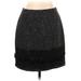 T Tahari Casual Skirt: Black Tweed Bottoms - Women's Size 10