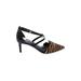 Via Spiga Heels: Pumps Stilleto Cocktail Party Black Zebra Print Shoes - Women's Size 6 - Pointed Toe