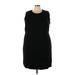 Jessica London Casual Dress - Sheath Crew Neck Sleeveless: Black Print Dresses - Women's Size 28