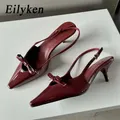 Eilyken-Escarpins à bout pointu pour femmes sandales élégantes bride arrière talons fins mules
