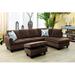 Multi Color Reclining Sectional - Ebern Designs Brown Corduroy 97" Width Sectional Sofa & Chaise, Ottoman,2 Pillows, Synthetic | Wayfair