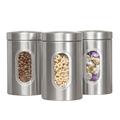 Prep & Savour Kitchen Canister Set Metal in Gray | Wayfair F0E98C907D72451EB979FB672C23176B