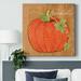 The Holiday Aisle® Live Thankfully Pumpkin-Gallery Wrapped Canvas Canvas, Solid Wood in Green/Orange | 24 H x 24 W x 1.5 D in | Wayfair