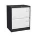 Inbox Zero 2 Drawer Metal File Cabinet Metal in White/Black | 28.5 H x 23.62 W x 17.71 D in | Wayfair 752C75C3850D4AD581742FCCFF4D8E19
