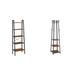 5-Tier Bookshelf, Industrial Bookcase and Storage Rack, 22.1 x 13.3 x 67.7", Rustic Brown & ALINRU Coat Rack with 3 Shelves