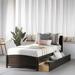 Twin size Elegant Design Wood Platform Bed with Two Drawers,High-Quality Solid Pine Wood,Maximized space