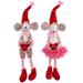 Boy and Girl Mice Valentine's Day Figures with Dangling Legs - 20" - Set of 2