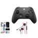 Microsoft Xbox Wireless Carbon Black Controller for Xbox Console + Wired Earbuds With Cleaning Kit BOLT AXTION Bundle Like New