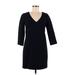 J.Crew Casual Dress - Sheath V Neck 3/4 sleeves: Black Print Dresses - Women's Size 0