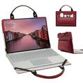 Dell Inspiron 16 7620 2-in-1 Laptop Sleeve Leather Laptop Case for Dell Inspiron 16 7620 2-in-1 with Accessories Bag Handle (Red)