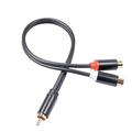 Dazzduo Audio Cable 2 Female Stereo Y-Adapter Splitter Cable Female Stereo Audio Splitter Cable RCA Audio Y-Adapter Splitter Audio Cable Plated RCA Audio Y-Adapter 1 Male 2 Cable Stereo Audio Cable