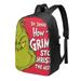 The Grinch Travel Laptop Backpack with USB Port and Headphone Port Adult Children Student Backpack for College Work Camping