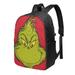 The Grinch Travel Laptop Backpack with USB Port and Headphone Port Adult Children Student Backpack for College Work Camping