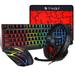 T-WOLF Keyboard and mouse suit Headset -Slip Mouse -Slip Mouse Pad Mouse 3.5mm Headset TF800 Combo 104 4-Color Mouse 3.5mm 3.5mm Headset -Slip 104 4-Color Mouse Combo Mouse