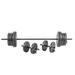 105 lb Barbell and Dumbell Weight Set Featuring Two 20 lb. Four 10 lb. and Four 5 lb. Weights Two Dumbbell Bars & Full 6-foot Length Bar