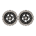 Tinksky 1 Pair Scooter Wheels Mute Replacement Wheels For Luggage Suitcase Baby Swing Car
