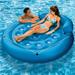 Poolmaster French Pocket Convertible Swimming Pool Inflatable Island Float Blue