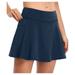 MSJUHEG Womens Dresses Blue Dress With Pockets Inner Skorts Tennis Elastic Shorts Women Sports Skirts Skirt Tennis Dress Navy M