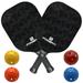 POWERTI Racket Fiber Pickle Ball Paddles 4 Balls Pickle Ball 2 Set Carbon Fiber Paddle Ball 2 Paddles Ball Set Carbon Carbon Fiber Pickle Ball 2 Paddles 4 Pickleball Paddle Pickleball Paddle Ball