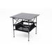 Yone jx je 1-piece Outdoor Folding Portable Picnic Camping Table Lightweight Aluminum Roll-up Square Table with Carrying Bag for Indoor Outdoor Camping Beach Backyard BBQ Party Patio Black