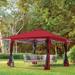 OC Orange-Casual 13â€™x13â€™Pop Up Gazebo Outdoor Gazebo Tent with W/ Netting Walls Double Vented Roof Canopy Red
