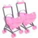 NUOLUX 2pcs Mini Baby Carriage Simulation Stroller Toy Play House Stroller Model Plastic Baby Stroller Toy