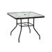 Four Seasons Courtyard Sunny Isles Tempered Glass Top Patio Dining Table