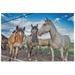 1000pieces Jigsaw Puzzles 29.5 x 19.7 Three Thinking Horses Adult Children Intellective Toy Puzzles Game Modern Home Decoration