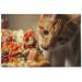 GZHJMY Cute Funny Red Kitten Cat with Big Pizza Jigsaw Puzzles 500 Pieces Puzzle for Adults Kids DIY Gift