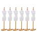 6 Pcs Coat Hangers Skirt Hangers Doll Gowns Display Holder Doll Model Cloth Stand Model Stand Mini White Plastic