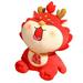 BGZLEU Chinese New Year Dragon Stuffed Animal Mascot Dragon Plush Toy for Spring Festival 2024 Chinese New Year Soft Plush Dragon Mascot Doll for Lunar New Year Souvenir Gift (Red 7.9 Inch)