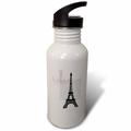 Chic chandelier and Eiffel tower with script 21 oz Sports Water Bottle wb-110441-1