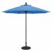 9 Foot Commercial Octagonal Umbrella-Sunbrella Solid Colors Fabric Type-Pacific Blue Fabric Color-Black Pole Finish Bailey Street Home 317-Bel-1184698