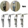 4pc 90 Stainless Steel Spring Loaded Draw Toggle Latch Clamp Clip Set