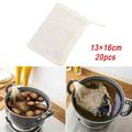 YLLSF 20*Reusable Food Filter Mesh Cotton Bag Juice Bean Soup Cook Purifier Unbleached