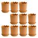 10 Sets Artificial Plants Outdoors Ceramic Pots Flowerpot Plastic Square Planter for Indoor Office