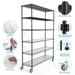 Litake 6 Tier NSF Wire Shelf Shelving Unit 6000LBS NSF Height Adjustable Metal Garage Storage Shelves With 4 Inch Wheels Leveling Feet Heavy Duty Adjustable Storage Metal Rack For Garage Kitchen