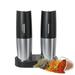 Leyfeng Gravity Electric Salt and Pepper Grinder Set Type-C Rechargeable with Dual Charging Base Automatic One Hand Operation Manual Adjustable Coarseness Refillable Pepper Mills