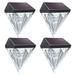 Kiplyki New Arrivals Fence Lights LED Powered Wireless Wall Lights IP44 Automatic Patio Lamps for Front Door Pool(2/4 Pack)