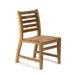 Ash & Ember Sandhill Grade A Teak Dining Chair Smooth Contoured Seat & Backrest Indoor Outdoor Weather-Resistant Solid Wood Patio Furniture